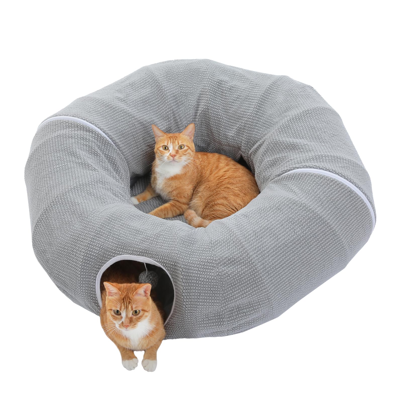 PAWZ Road Plush Cat Tunnel for Large Cats, Rabbit Tunnel