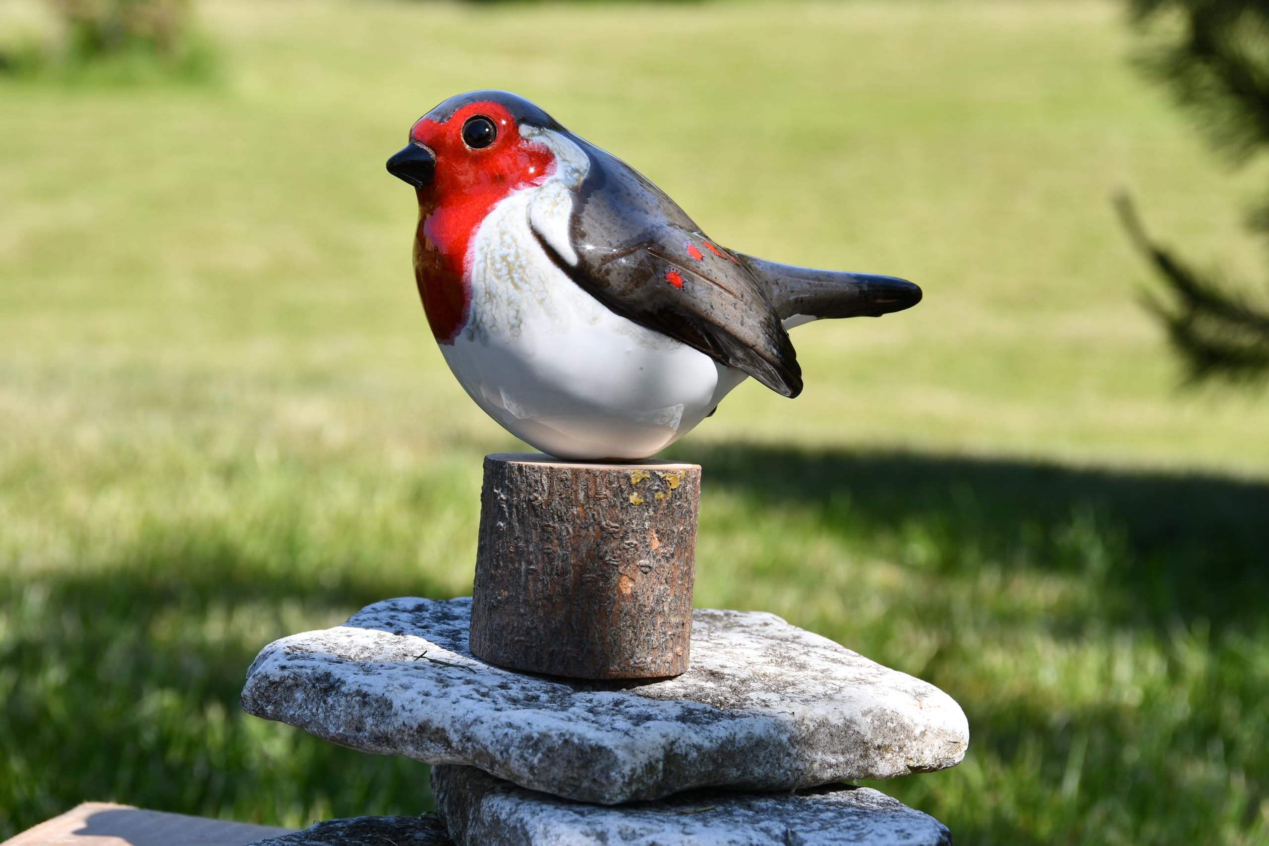 Decoration Jardin Exterieur Statue en Céramique - Deco Extérieur - Figurines pour Jardin - Faite à la Main, Résistant au Gel, Cadeau Unique pour Les jardiniers