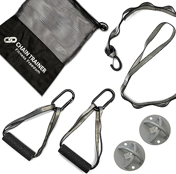 Portable Home Gym Multi-functional Basic Fitness Freedom Workout Equipment in Basic, Intermediate, Advanced or Deluxe Sizes and in Black or Silver