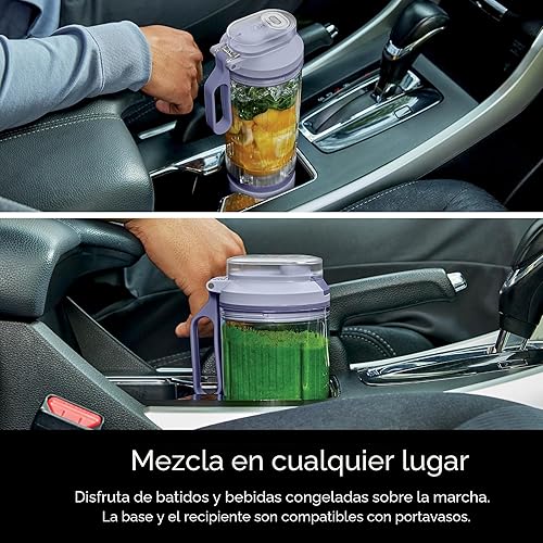 Miniatura 10 de Ninja Blast Max, licuadora portátil + Twist & Go, batido personal, mezcla, trituración de hielo, 3 programas, inalámbrico, recipiente extraíble