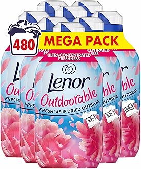 Lenor Outdoorable Fabric Conditioner 480 Washes (8x60), Floral Fresh - Ultra Concentrated Freshness