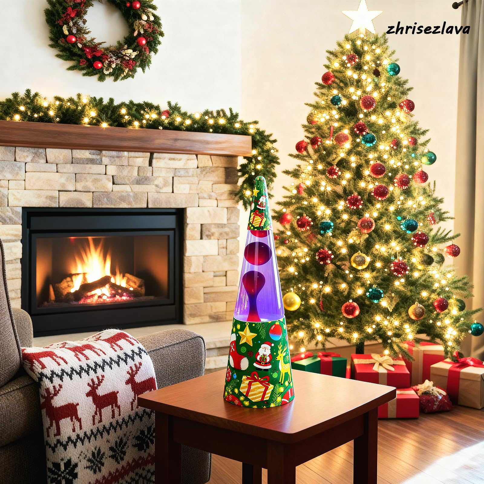 Lampe à mouvement liquide violet de 40,6 cm, éclairage dynamique de relaxation fluide, lampe de divertissement de sérénité, veilleuse de méditation, décoration d'intérieur, cadeau pour adultes et