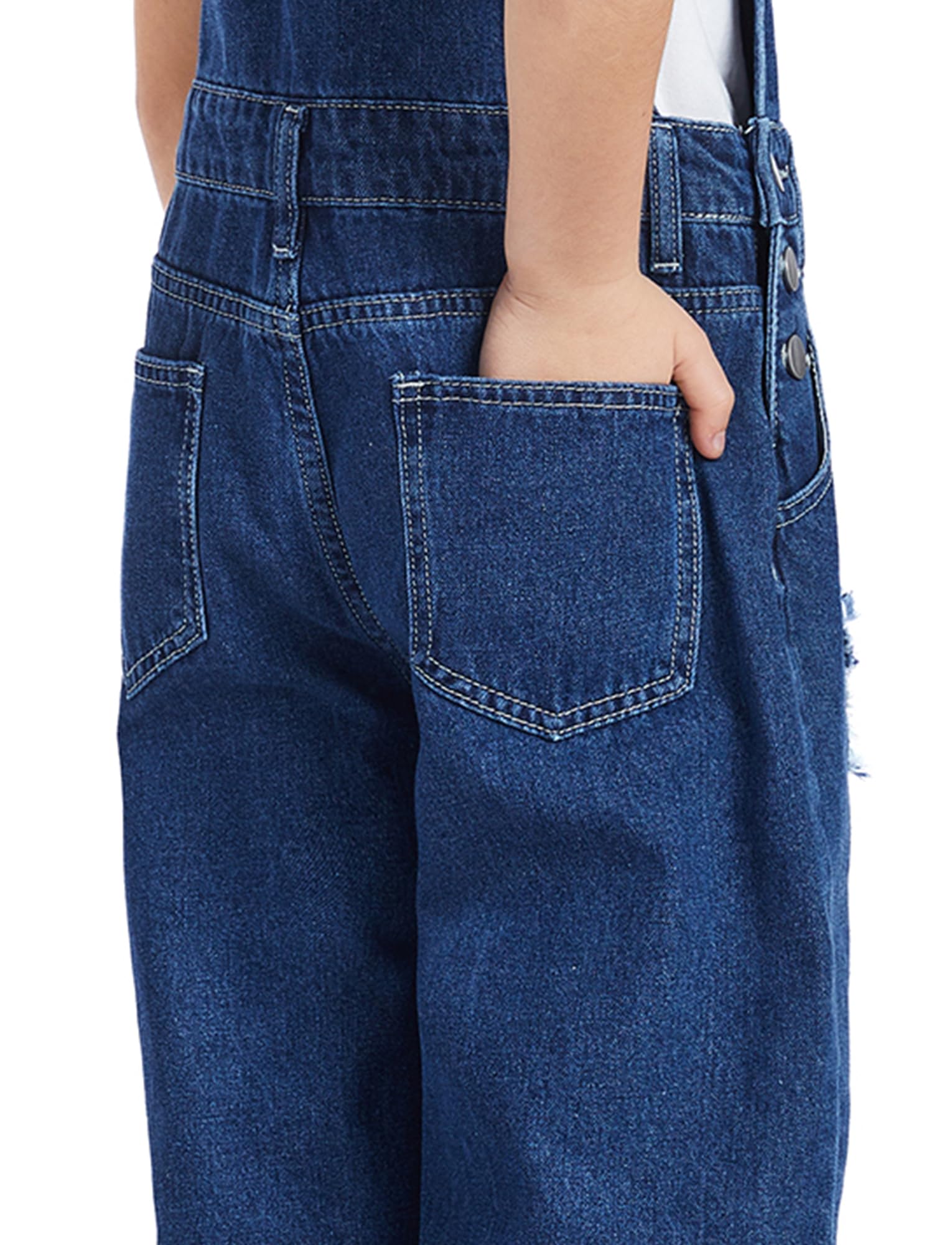 Maeau Peto vaquero para niños y niñas de 7 a 12 años, vaqueros con pierna ancha, moda mono holgado, pierna recta, pantalones vaqueros holgados, cintura elástica, cómodos, suaves
