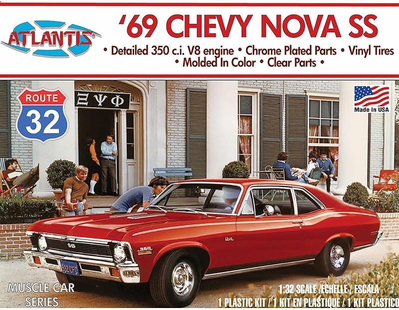 Route 32 Muscle Car Series - 1969 Chevrolet Nova SS 1/32 Scale Model Kit