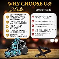 Vista 9 de Art Tribute Camera Strap for All DSLR and Mirrorless Cameras. Photographers Strap Neck, Shoulder & Crossbody Camera Strap