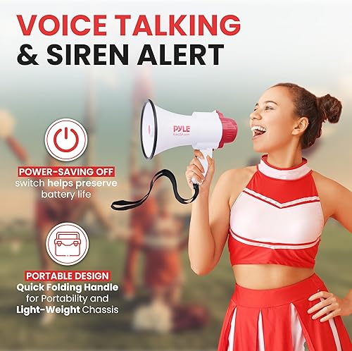 Miniatura 5 de Pyle-Pro PMP35R megáfono profesional con sirena y grabadora de voz