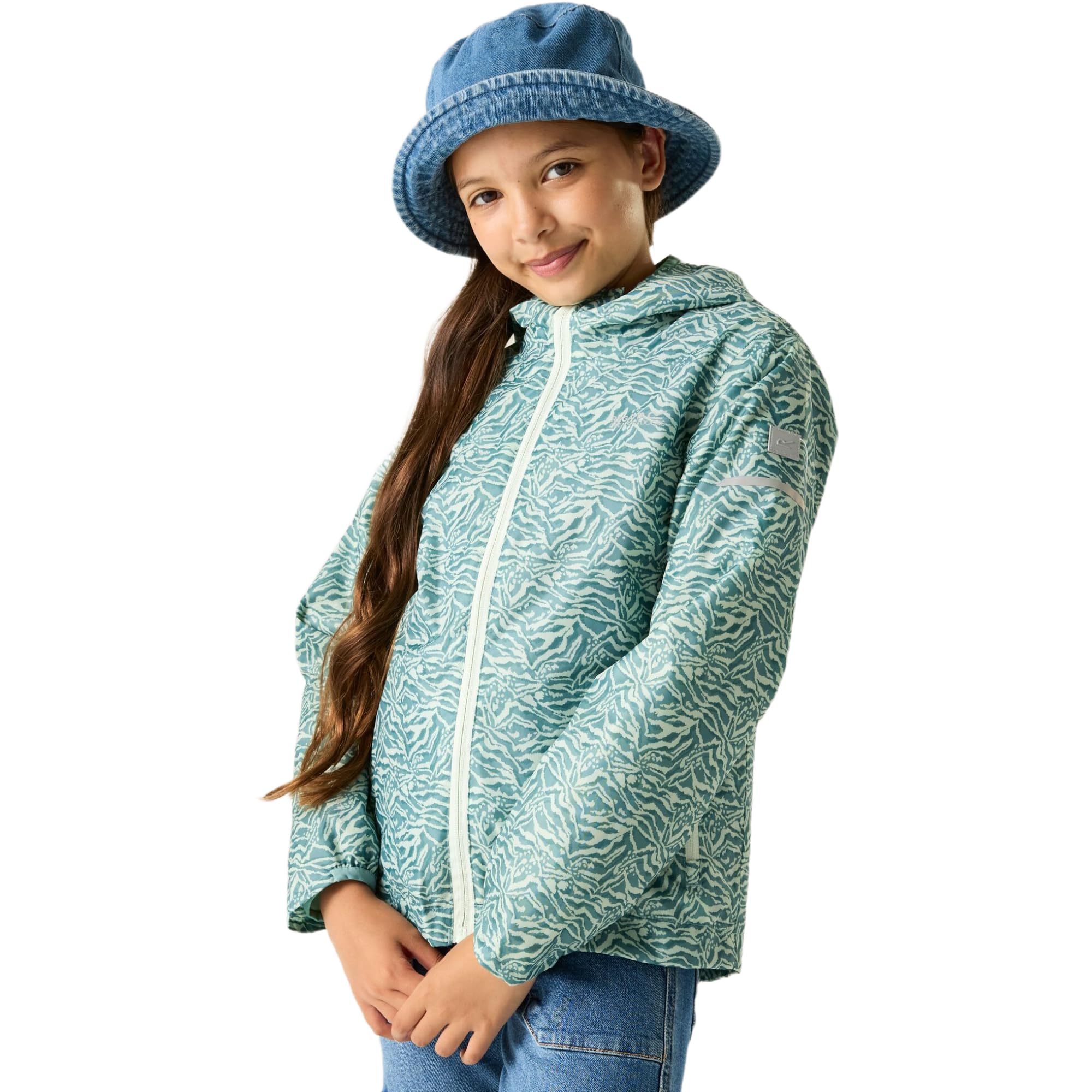 Regatta Unisex Kids Printed Lever II Waterproof Jacket Walking Hiking Coat