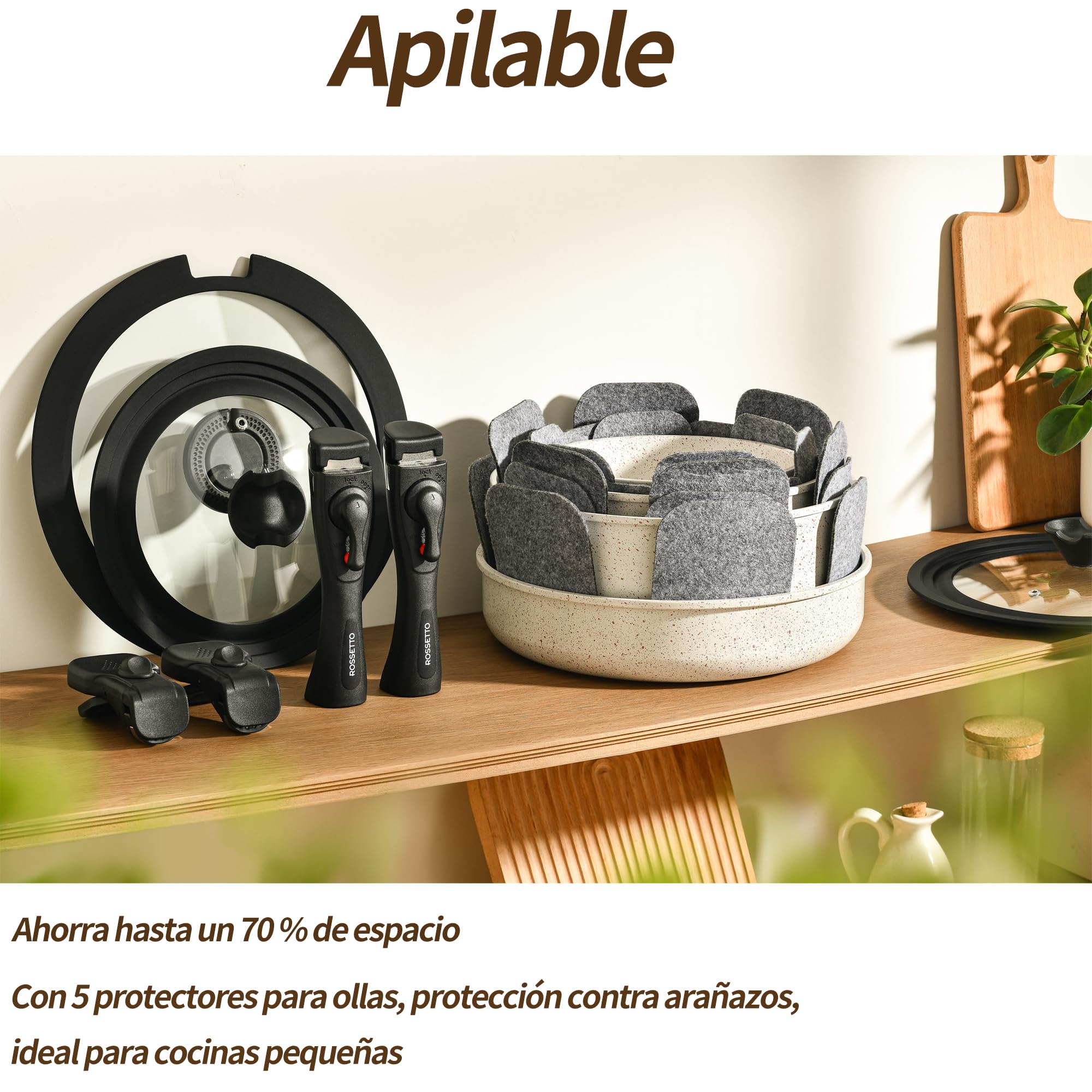 Juego de Ollas y Sartenes 23 Piezas Inducción, Batería de Cocina sin PFOA