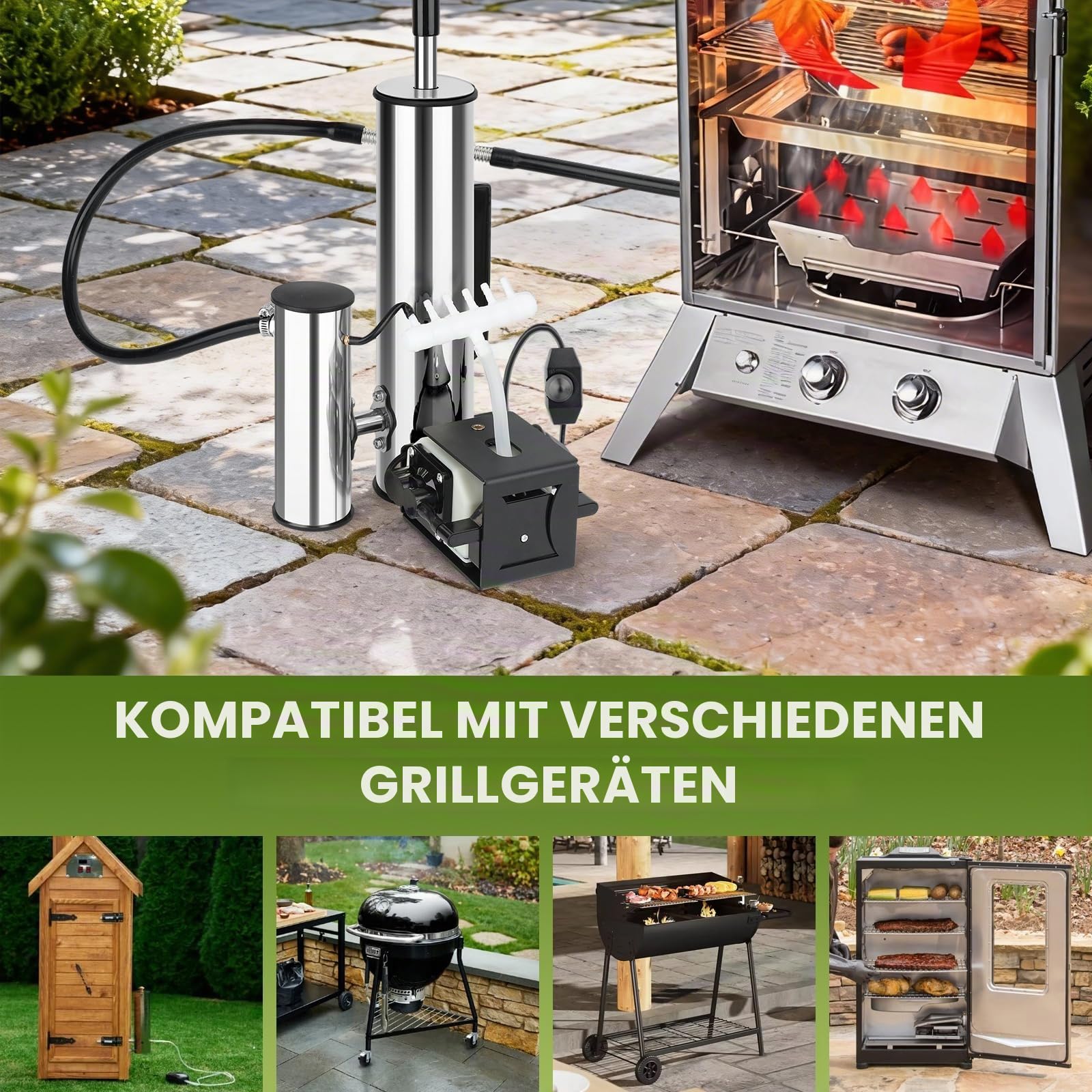 Edelstahl Kaltrauchgenerator mit Pumpe für Räucheröfen Smoker