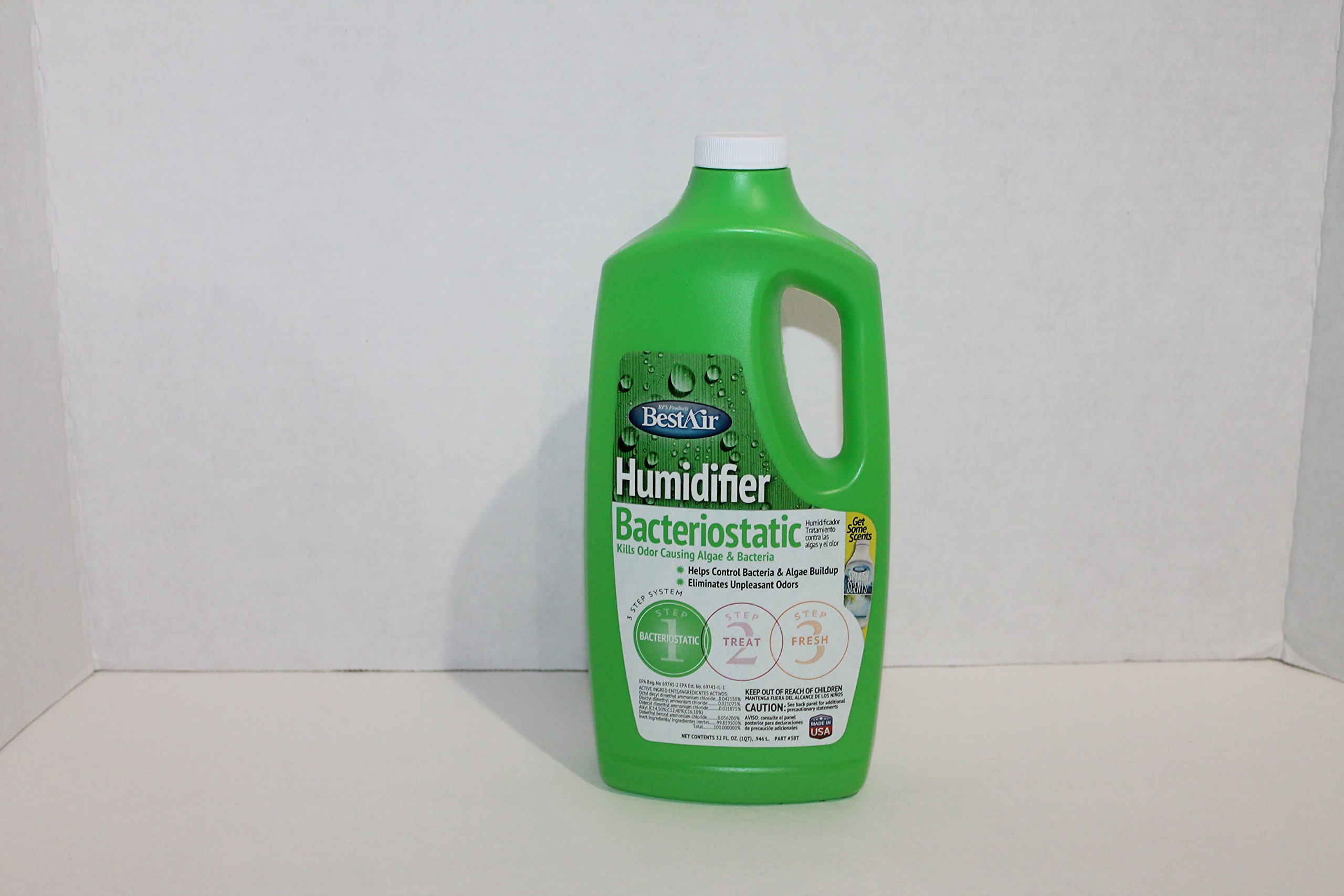 treatment water/bac 32oz BestAir Humidifier Bacteriostatic 32 Oz : Home & Kitchen When Rapidbac is applied to water it has a biological flocculation capability TREATMENT WATER/BAC 32OZ