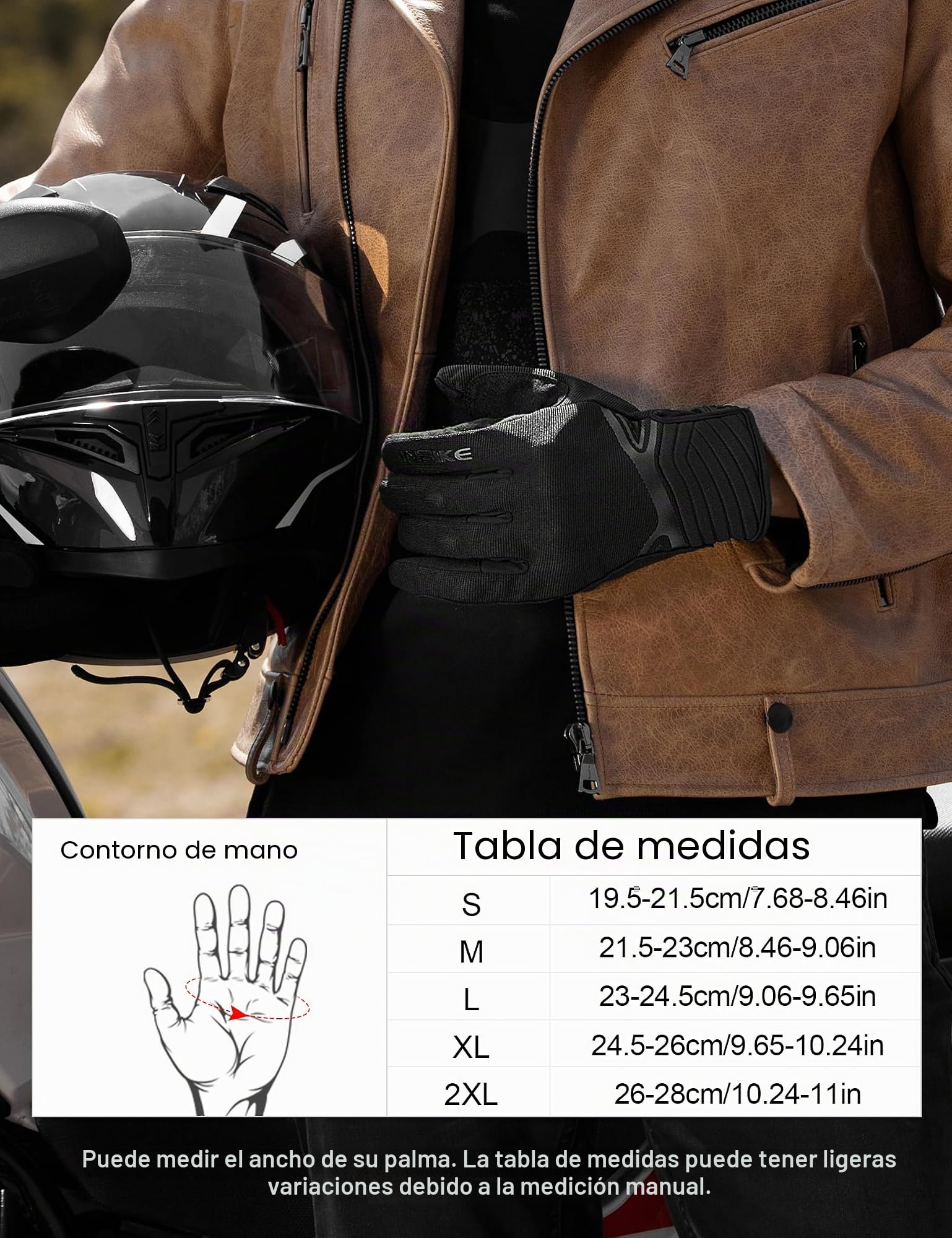 INBIKE Guantes Moto Invierno Hombre Impermeable Compatible con Pantalla Táctil Guantes Moto a Prueba De Viento con Membrana Impermeable Hipora y Forro Térmico(IM902W)