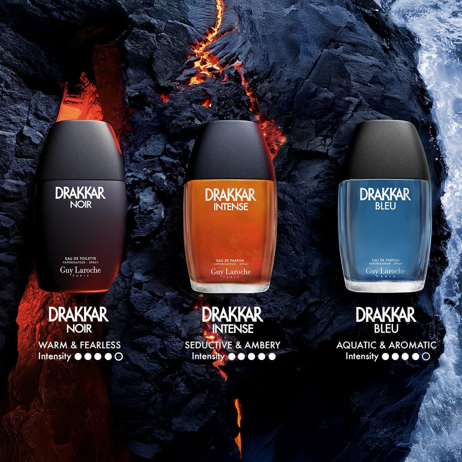Guy Laroche Drakkar Bleu, Fragancia Icónica de Diseñador, Poderoso, Acuático y Fresco Eau de Parfum, 100 ml