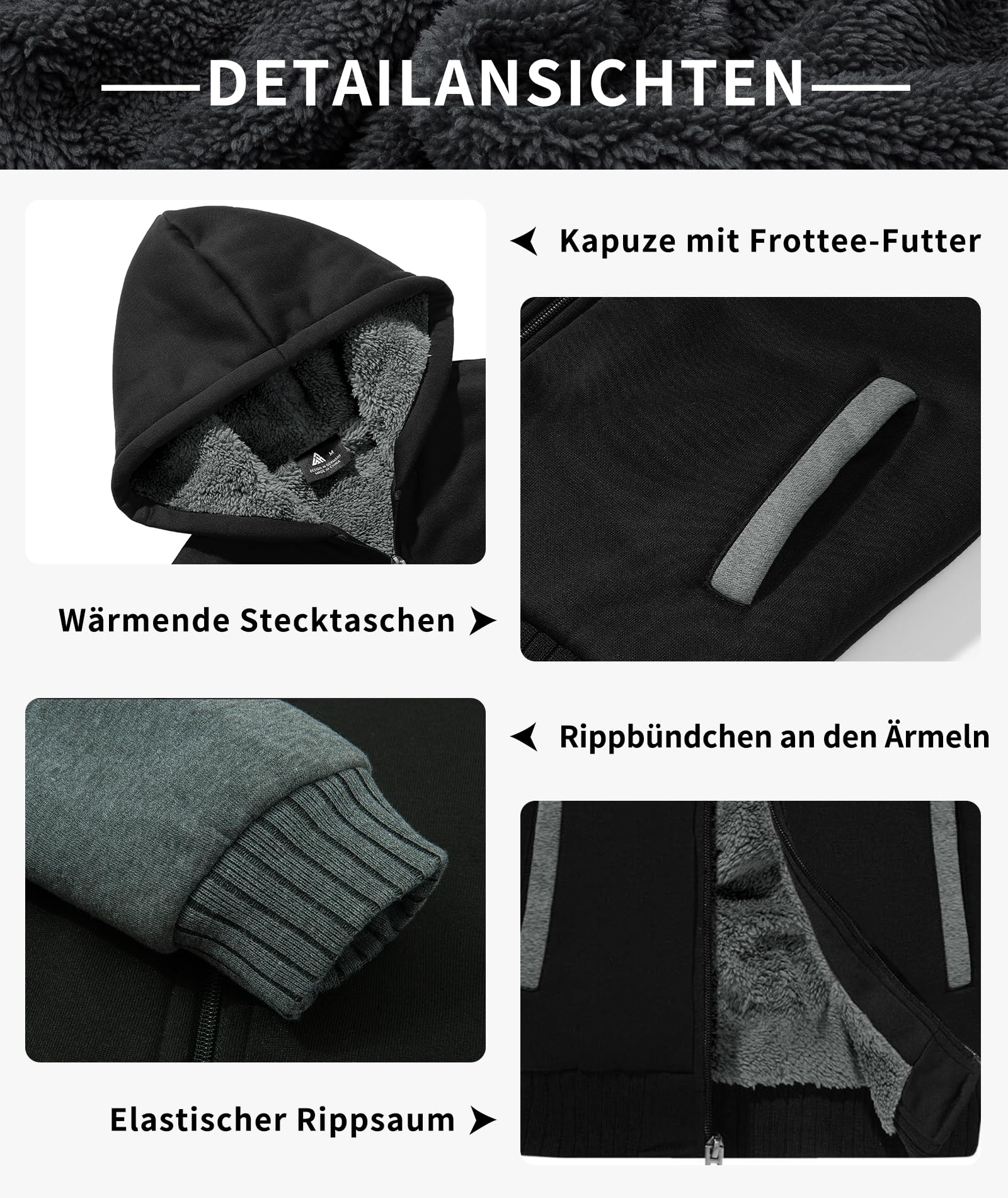 SwissWell Veste Polaire Garçon Sweat à Capuche Enfants avec Zippé Hoodie Chaud Ourdoor Veste d'hiver Manches Longues Sport Sweatshirt Automne Hooded