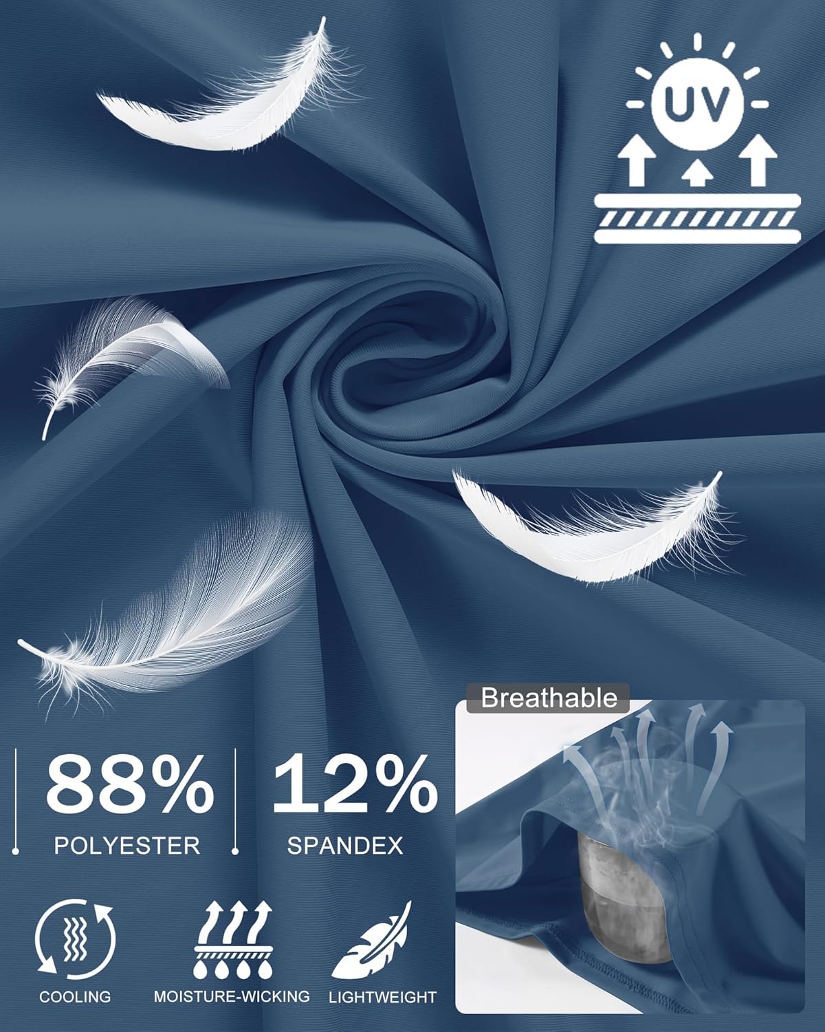 Valcatch Fishing Shirts for Men Long Sleeve Sun Protection T-Shirts for Workout Hiking Athletic Tee Top Swim Rash Guard Shirt - Image 6