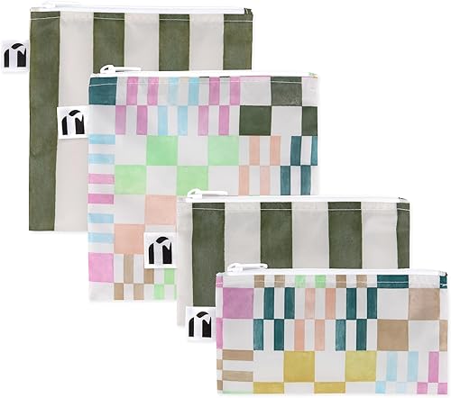 Miniatura 23 de Bumkins - Bolsas de tela para bocadillos y sándwiches - Para almacenamiento, viajes, preparación de alimentos, almuerzo - Reutilizables, resistentes