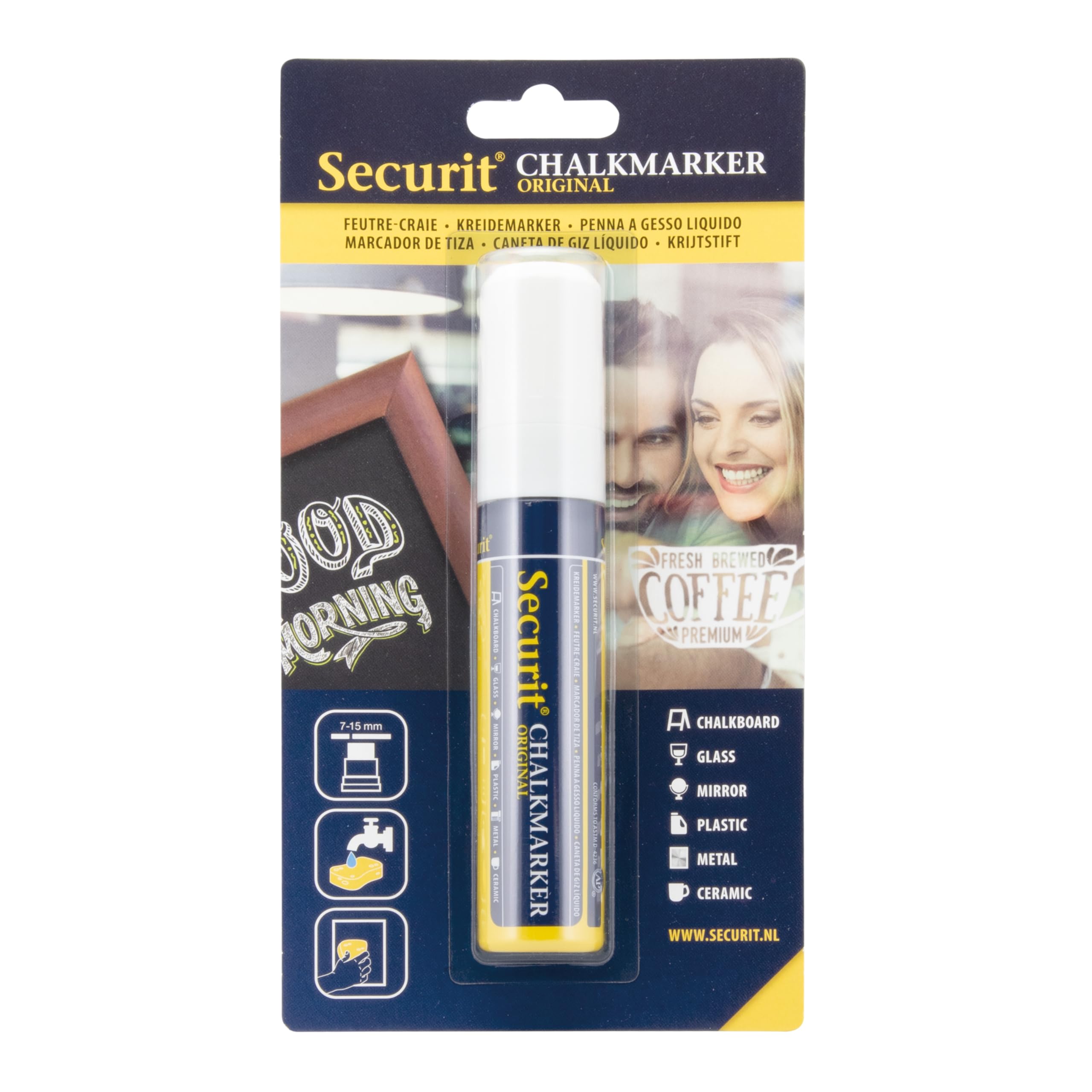 Securit White 15Mm Liquid Chalk Pen