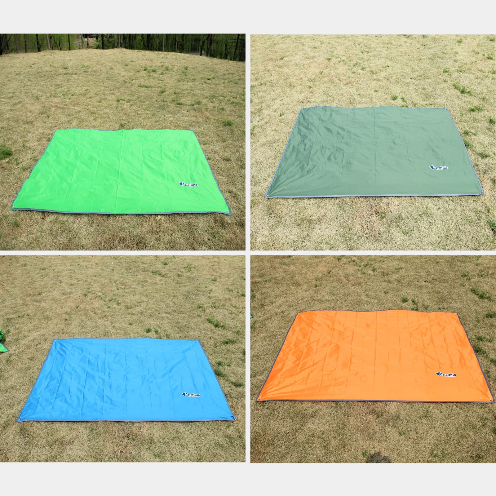 TRIWONDER Plandeka namiotowa, wodoodporna, kempingowa, markiza, mata piknikowa, hamak, mucha przeciwdeszczowa, niebieska, L - 2,2 x 2,4 m