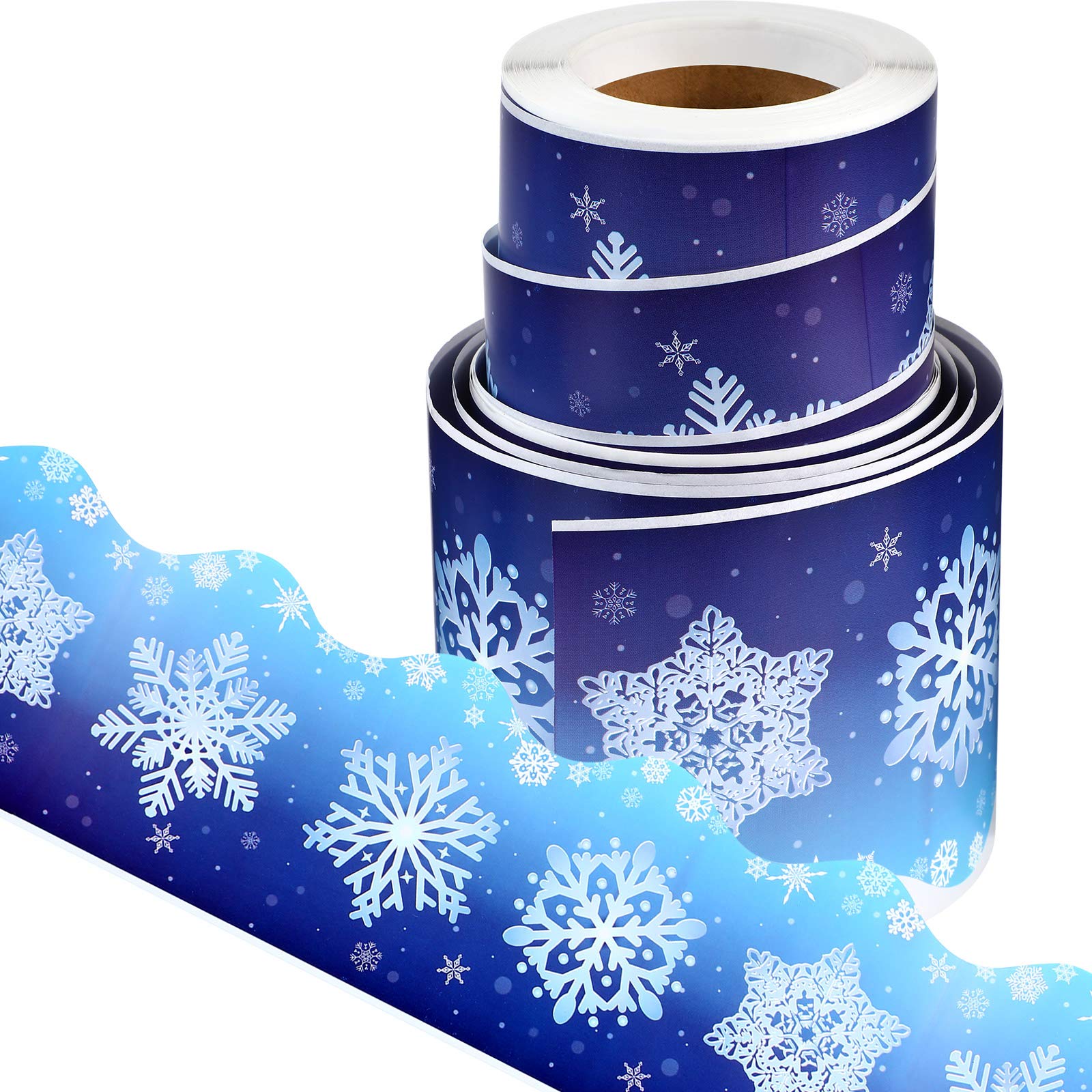 Buy Adhesive Snowflakes Bulletin Borders Christmas Bulletin Board