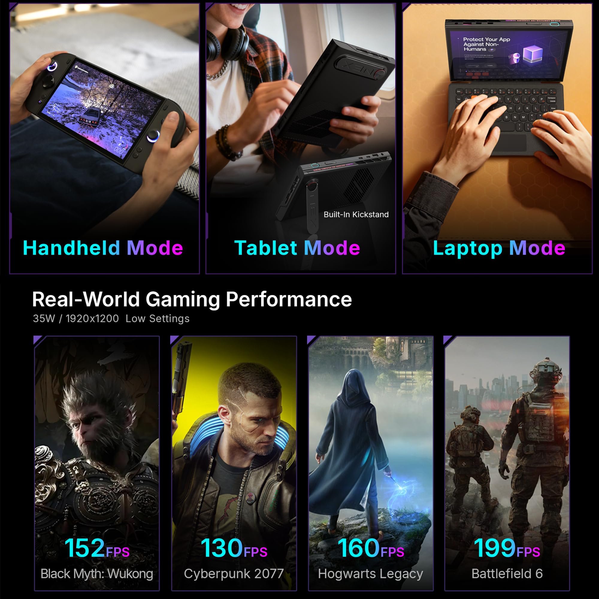 OneXPlayer 3: PC da gioco AI 3 in 1 di nuova generazione, 24 GB di RAM+SSD da 512 GB con tastiera | Processore Intel Arc G3 Extreme con grafica Arc B390, display AMOLED 144Hz VRR da 8,8", batteria da 85 Wh