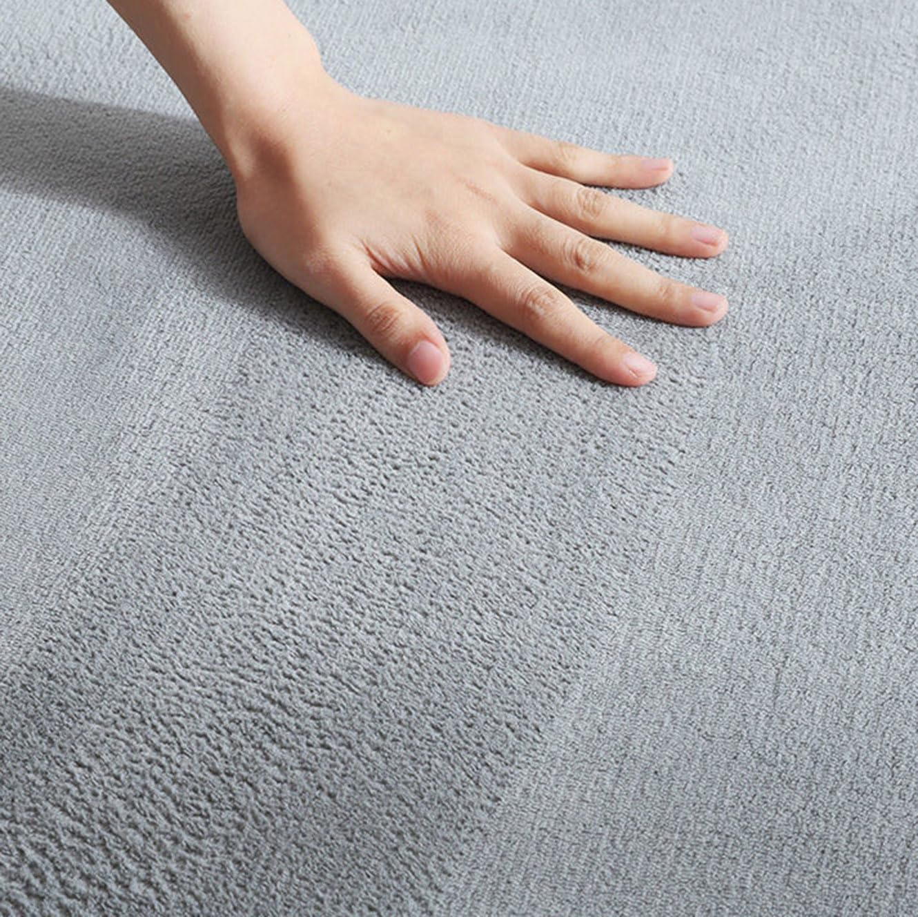 Grand tapis antidérapant en velours éponge épais pour jeux d'enfants, éveil et étude Vert foncé 100 x 180 cm
