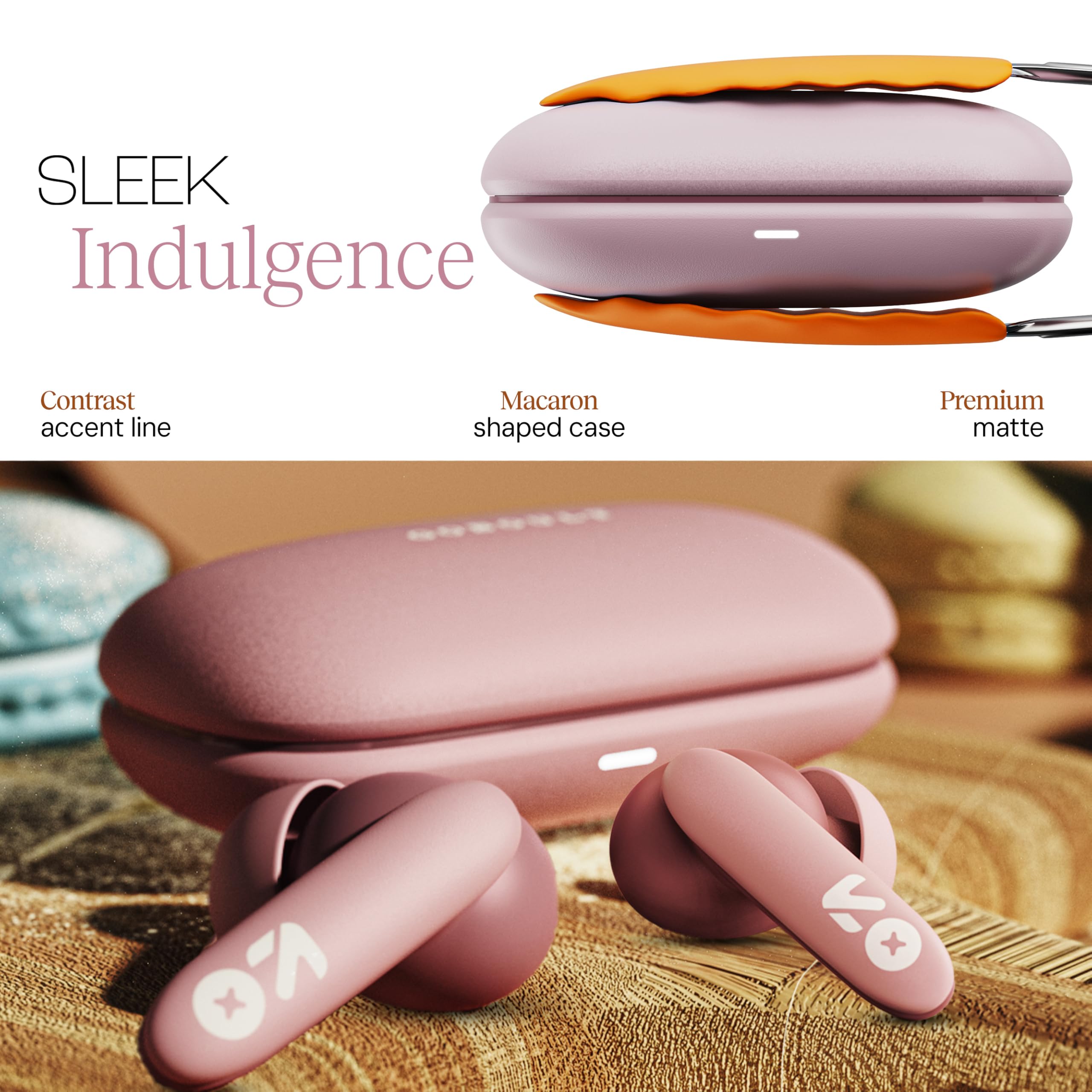 GOBOULT Y1 v2.0 Ear Buds Wireless with 60H Playtime, Zen Quad Mic ENC, 45ms Low Latency, Touch Contorl, Dual Device Pairing, Bluetooth 6.0, 13mm Driver Earbud TWS Wireless Earphone (Electric Pink) — Amazon image 5