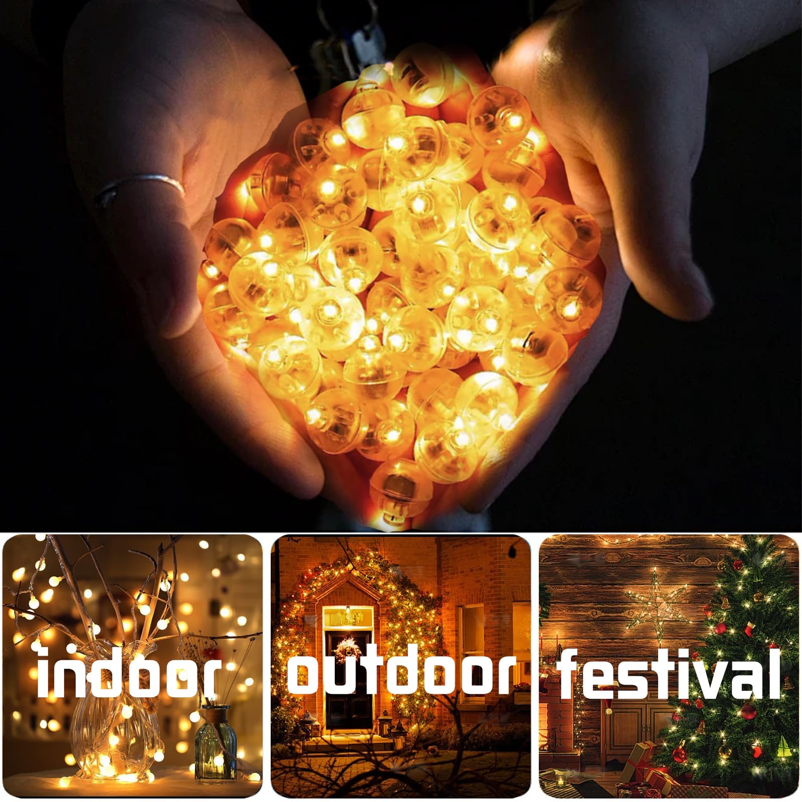 100 Pezzi Mini Luci LED Per Palloncini – Rotonde, Colorate, Con Batteria LR41 Inclusa – Per Compleanni, Matrimoni, Halloween, Natale - 2