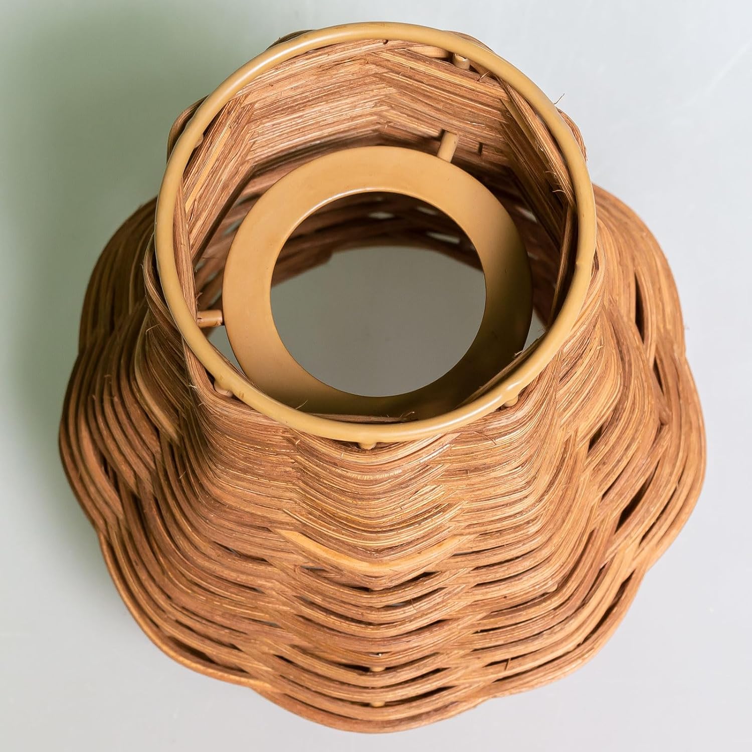 Wicker Lamp Shade, Small Lamp Cover for Kitchen, Dining, Living Room, Bedroom, Bathroom, Garden(3 pcs)