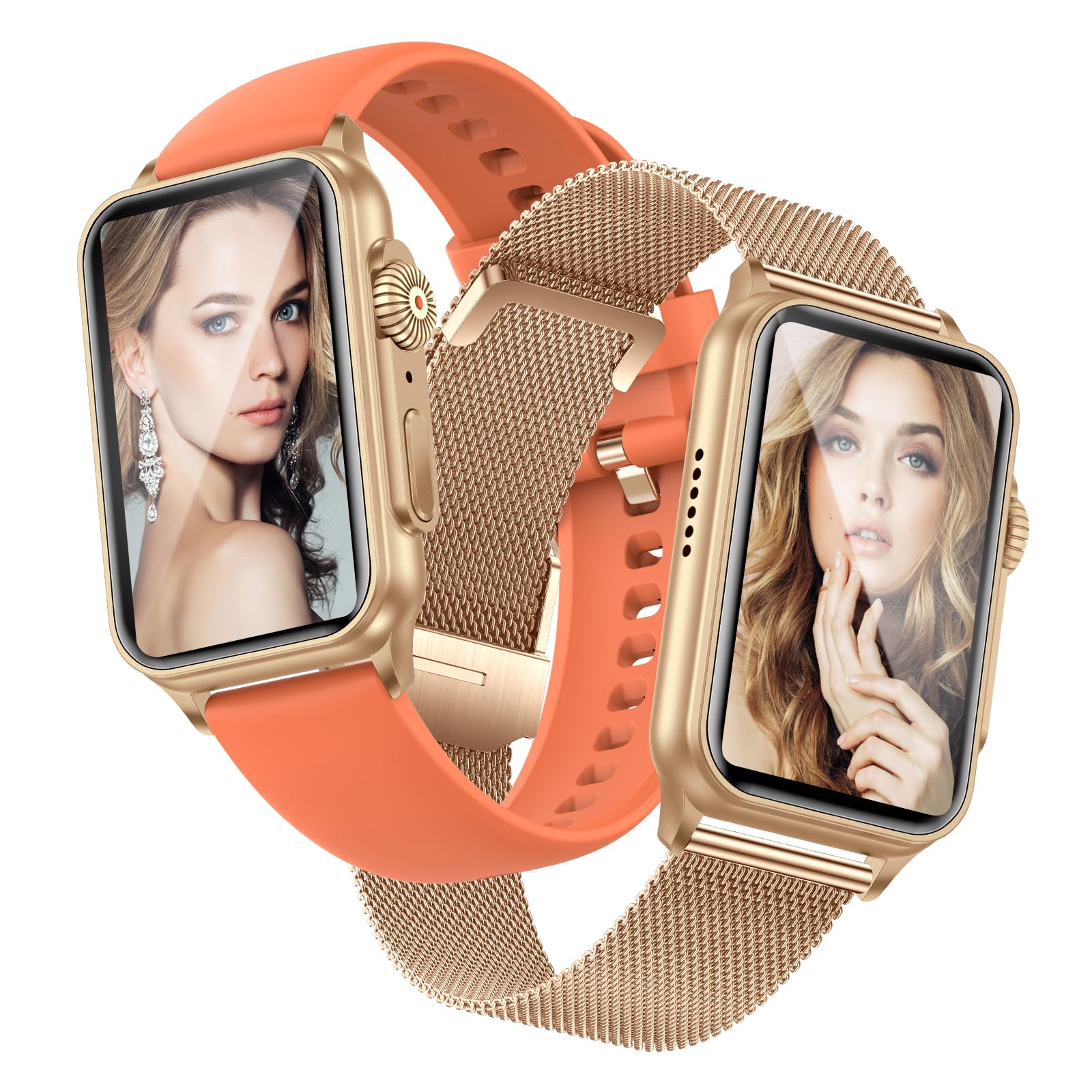 Smartwatch Donna Uomo 1.57" Smart Watch con Chiamate 130 Sport Vocale AI Impermeabile IP68 Contapassi SPO2 Sonno Cardiofrequenzimetro, Orologio Smartwatch 5.1 connessione Bluetooth per Android iOS