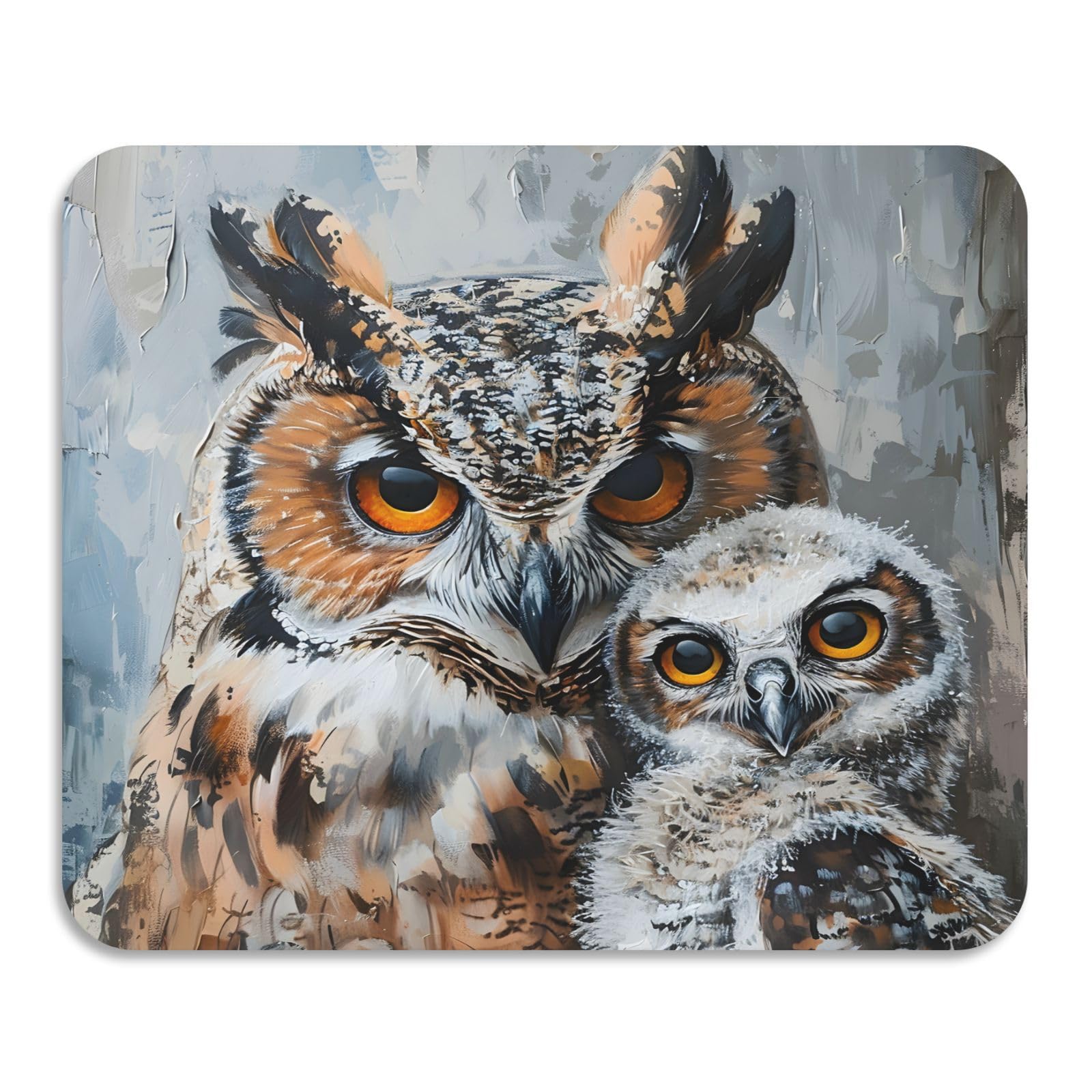 Cute Mommy and Baby Owl Dish Drying Mat for Kitchen Counter Absorbent Microfiber Large Drying Pad Dish Mats for Kitchen Countertops 23.6x19.7 Inch