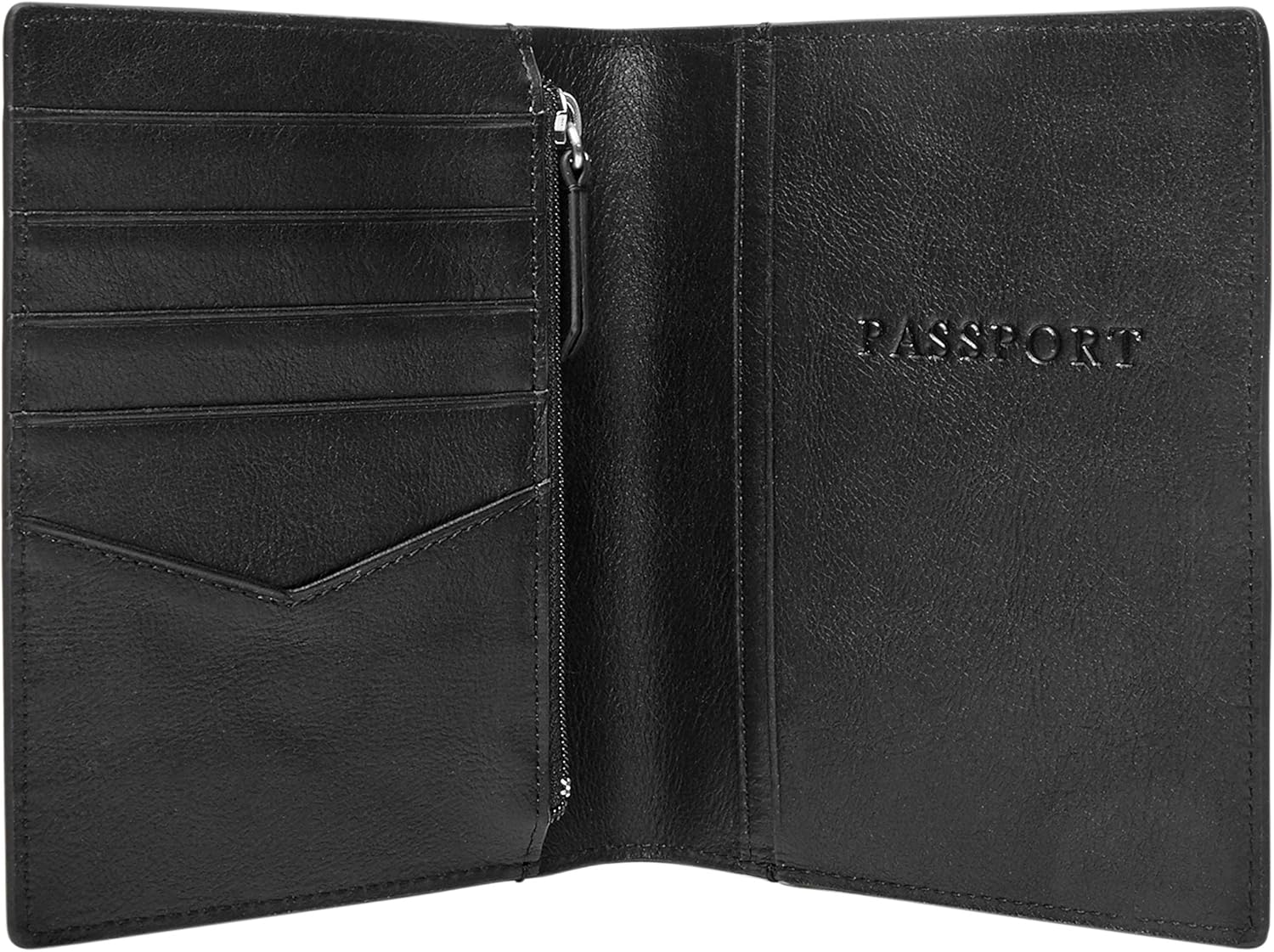 Miniatura 5 de Fossil Cartera de cuero para pasaporte con bloqueo RFID para hombre