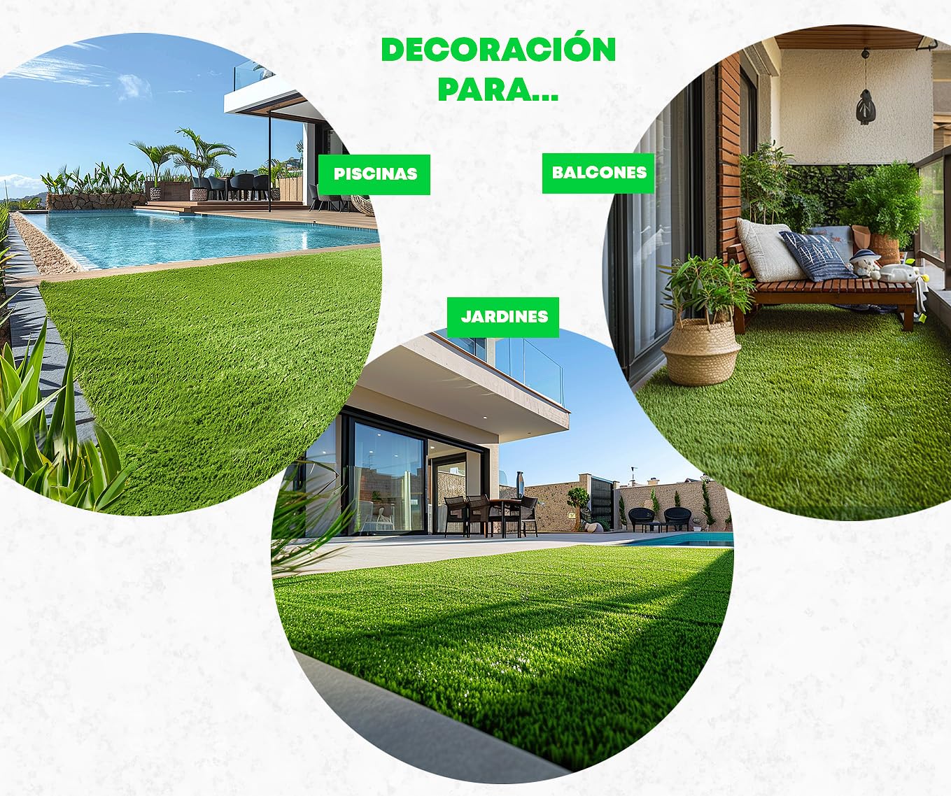Cesped artificial terraza exterior California - rollo cesped artificial 2x5m 20mm de altura con alta densidad - calidad profesional - fácil instalación con buen drenaje