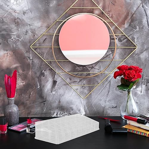 Miniatura 5 de NIYANGLE Acrylic Lipstick Holder 24-Grid Makeup Organizer Storage Case for Lip Gloss and Nail Polish Desktop Cosmetic Display Box
