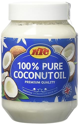 100% PURE KTC - Tarro de aceite multiusos de coco de 16.9 fl oz, utilizado para cocinar (aceite comestible), aceite para el cabello, hidratante