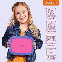 Vista 3 de Bentgo Kids Lonchera Infantil Estilo Bento de 5 Compartimentos a Prueba de Fugas - Tamaños de Porciones Ideales para Edades de 3 a 7 - Duradera, a