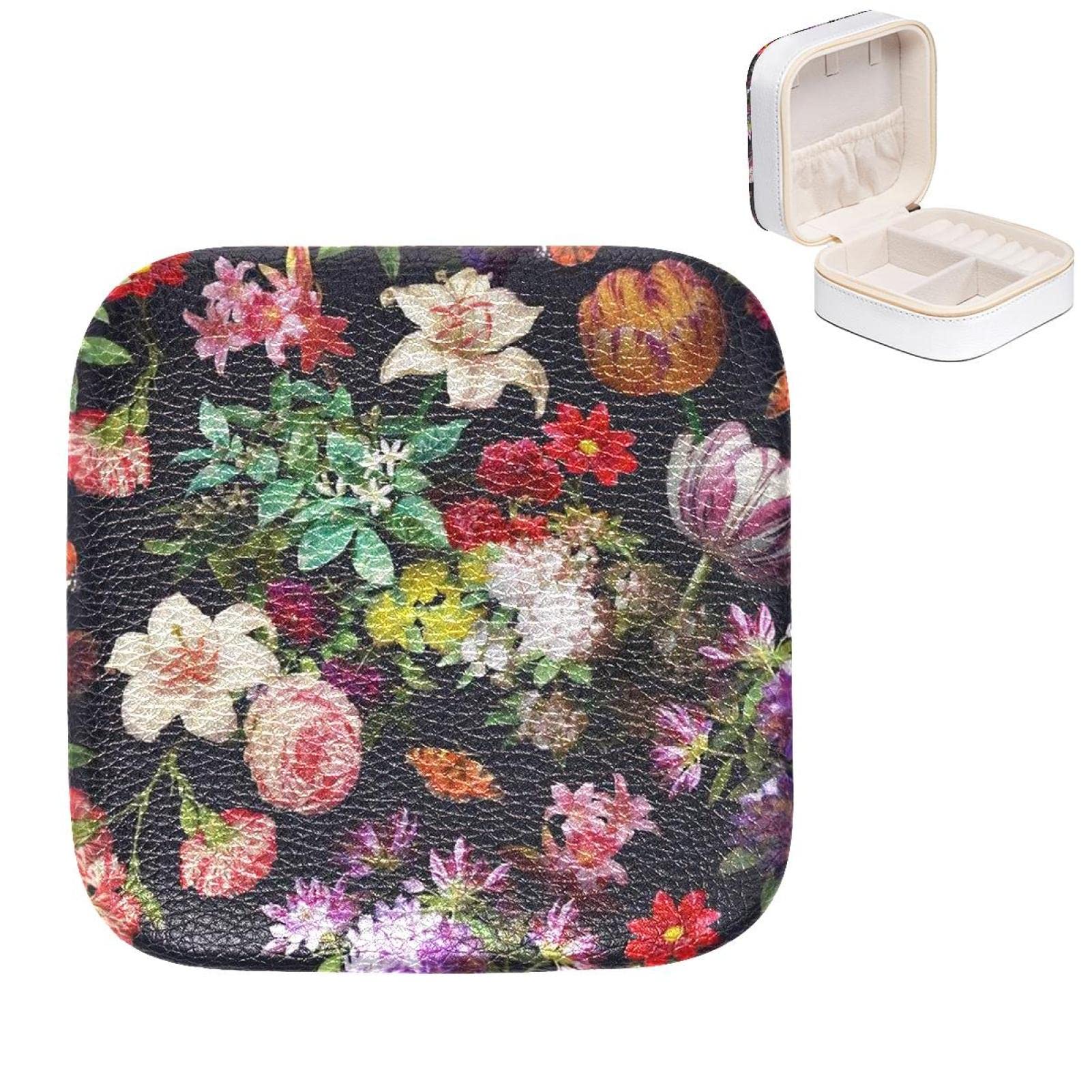 Boîte à bijoux pour femme et fille motif fleur élégant 10.5cm