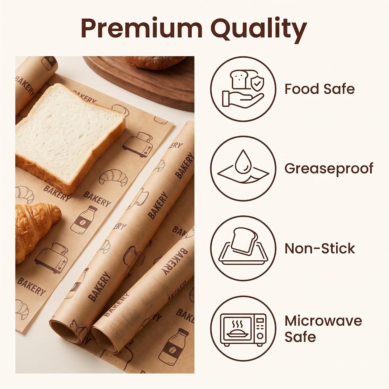 50 Pcs Sandwich Wrapping Paper, Oil-Proof Deli Wraps for Air Fryer & Grill