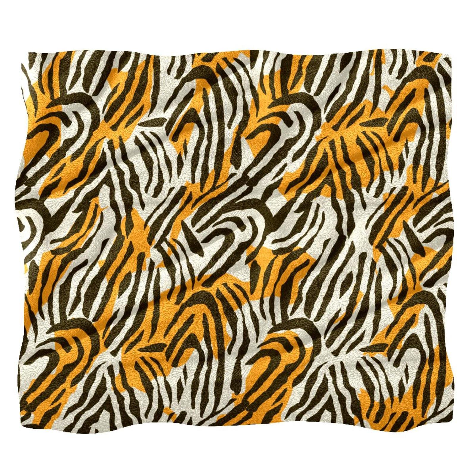 Couverture polaire tigre confortable plaid lit grand format et jeté de canapé