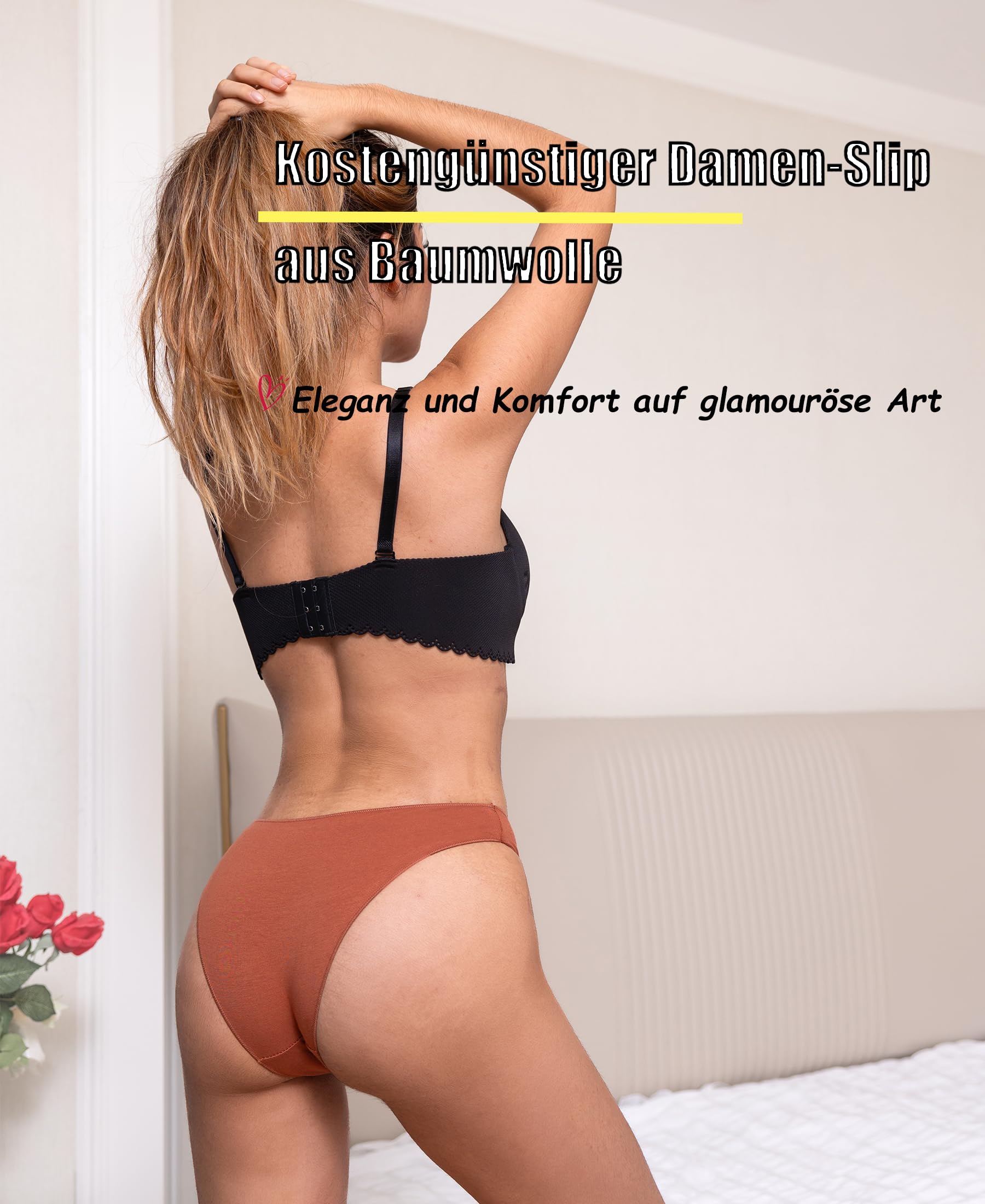 ALL OF ME 6 Pacchetti di Mutande Donna Cotone Intimo Set Mutandine Cotone Scivola Multipack Hipster Traspirante S-XL