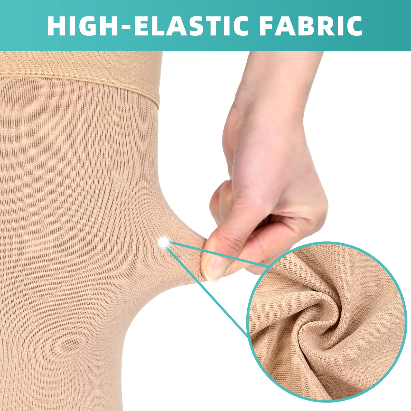 2 paia di calze a compressione mediche da uomo e da donna, 20-30 mmHg, classe II, coscia, calze a compressione per viaggi aerei, supporto graduato per vene varicose
