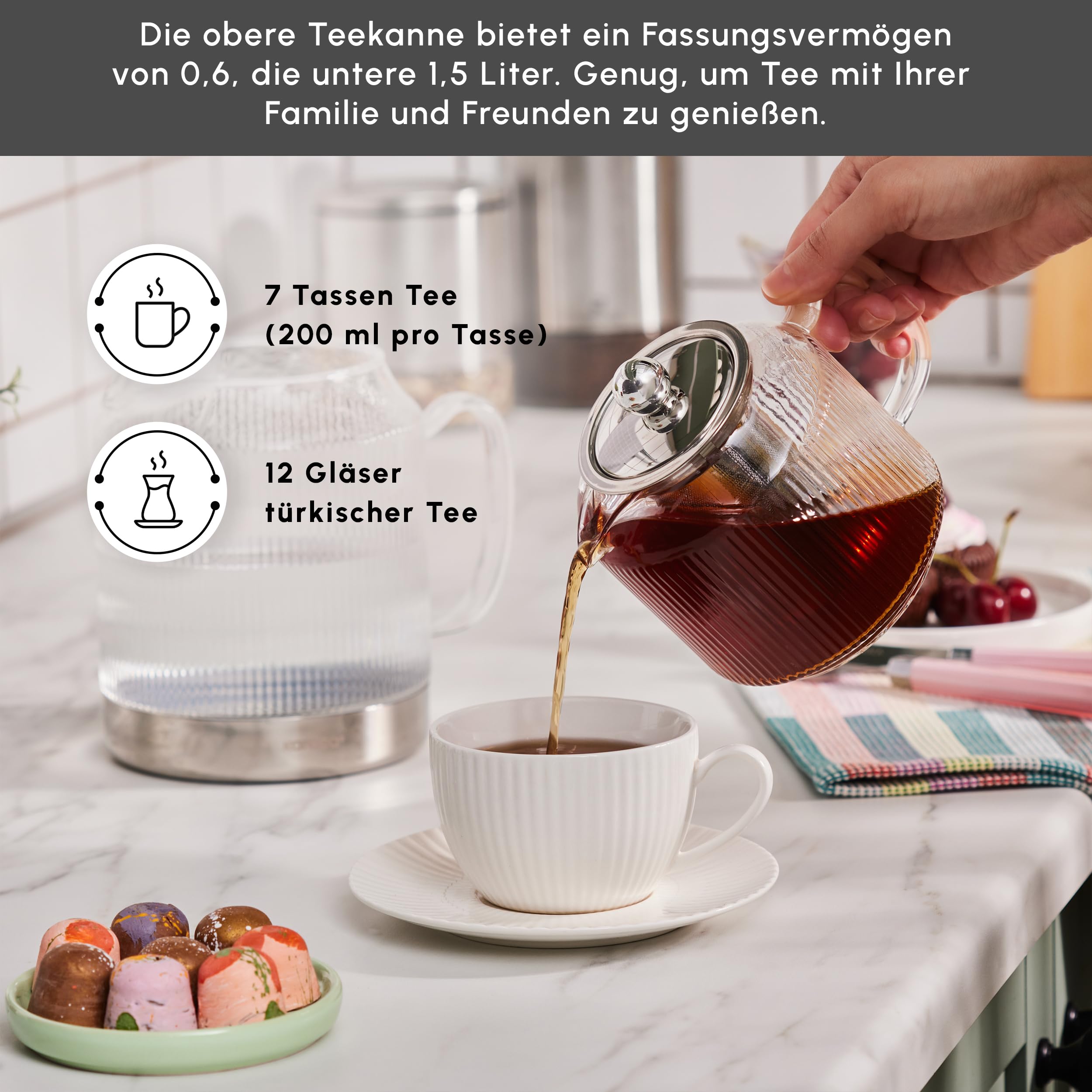 Tea for Two theepotje met glazen filter - Trendglas Jena – De Theeplantage