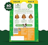 Vista 2 de GREENIES Pill Pockets - Golosinas naturales para perros, forma de bolsillo para pastillas tamaño cápsula, sabor pollo, 15.8 onzas Paquete económico