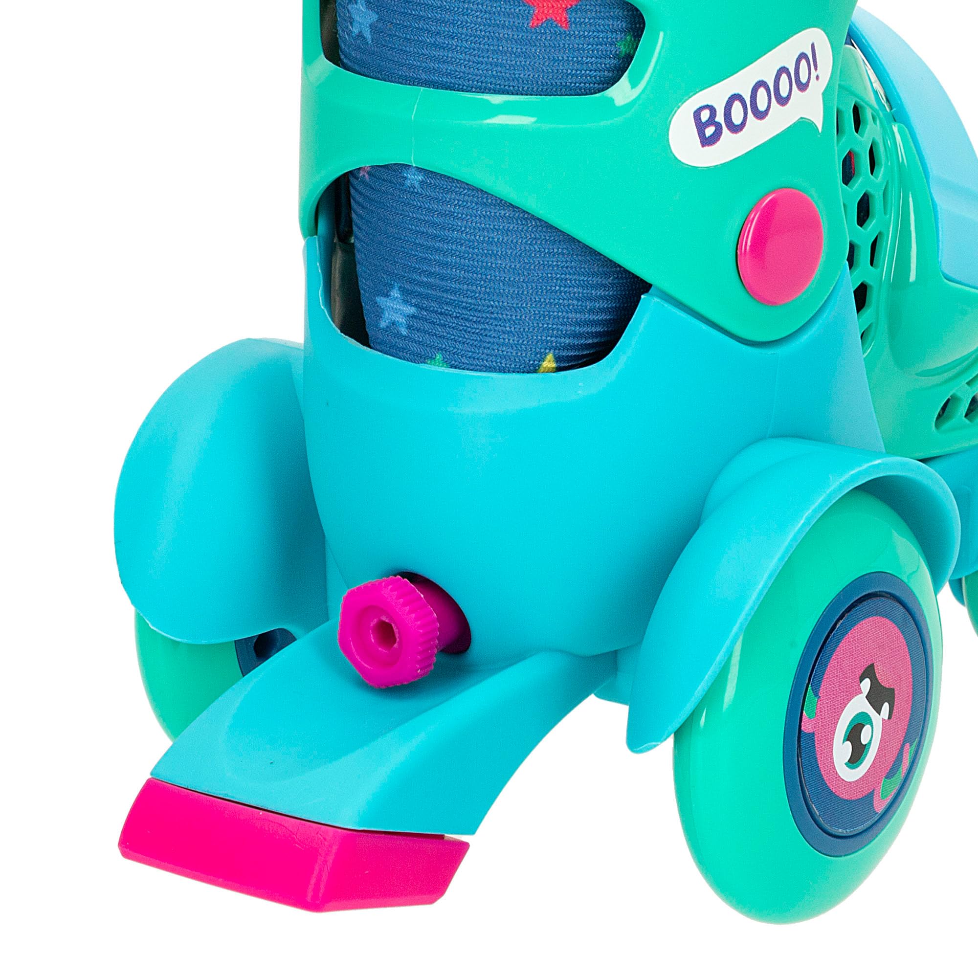 COLORBABY CB Riders, Patines en línea Infantiles, 4 Ruedas, Ajustables, Talla 27-30, Diseño Monstruos, Ajuste Seguro y cómodo, Freno Trasero de Seguridad, Optimos para Principiantes, 3 años (47551)
