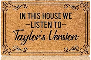 In This House We Listen to Taylor Swift 23.6"x15.7" Entryway Welcome Mat