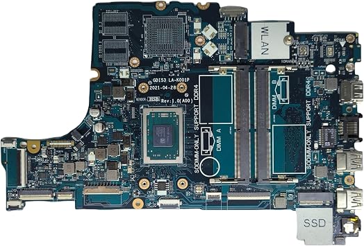Replacement Laptop Motherboard GDI53 LA-K001P for Dell inspiron 3505 System Board R3-3250U Processor 00VPNP 0VPNP