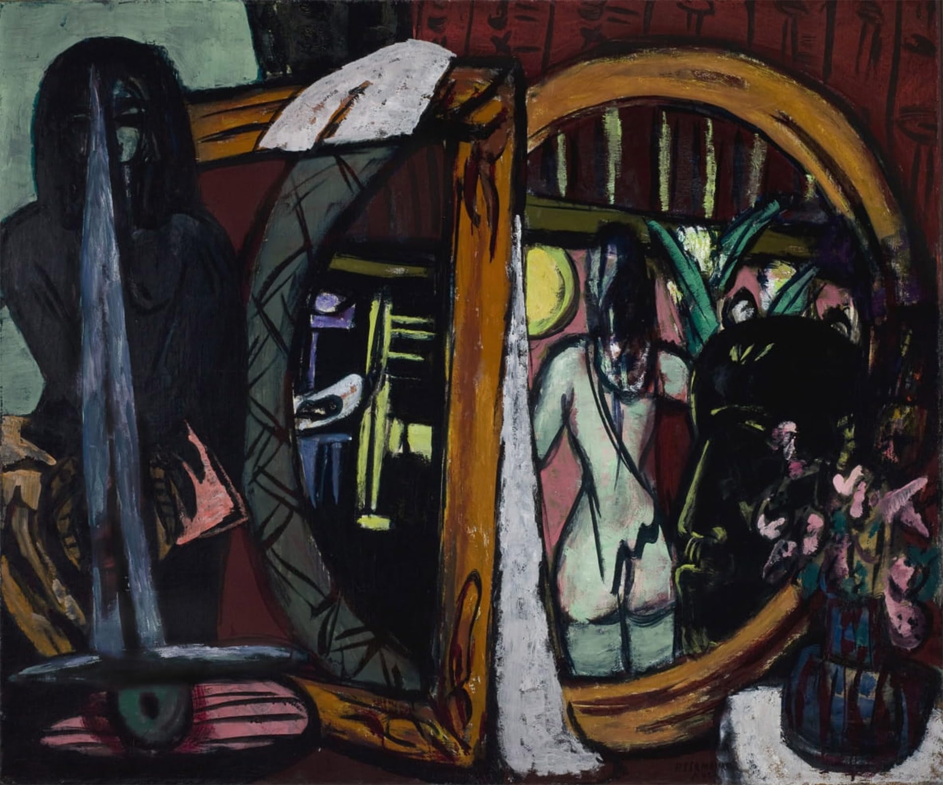 POSTERIIk Famous Animal Posters Vintage Picture Bildhauer Atelier by Max Beckmann Modern Wall Decor for Home Decor 60x90cm