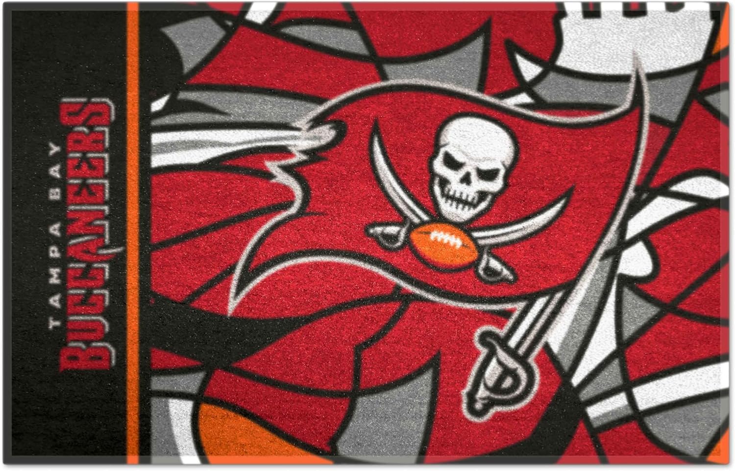 FANMATS 23375 NFL - Tampa Bay Buccaneers Starter Mat Xfit Design - 19in x 30in Accent Rug| Sports Fan Home Decor Rug and Tailgating Mat