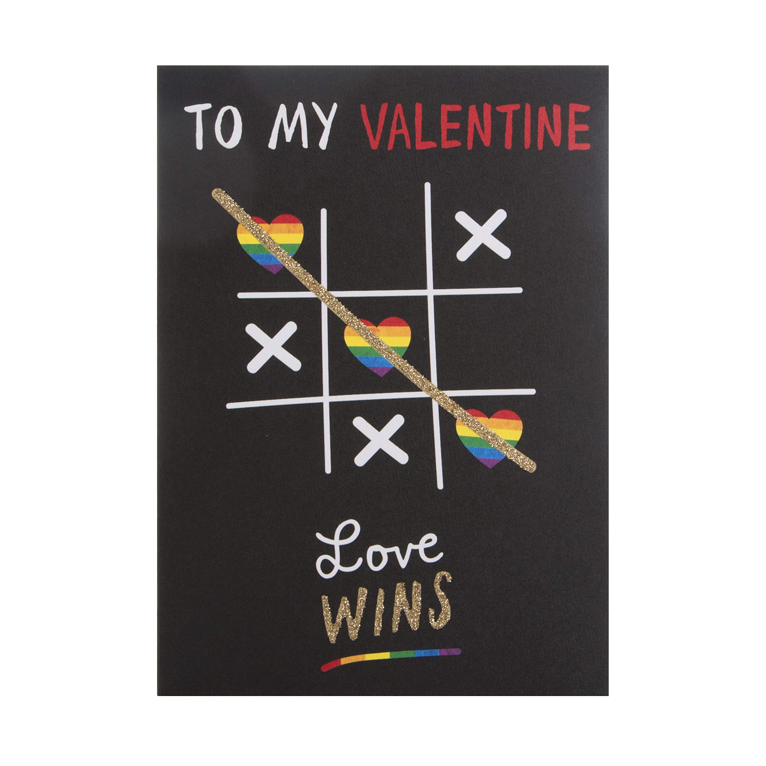Hallmark Valentine Card  -  Mini Noughts & Crosses Design