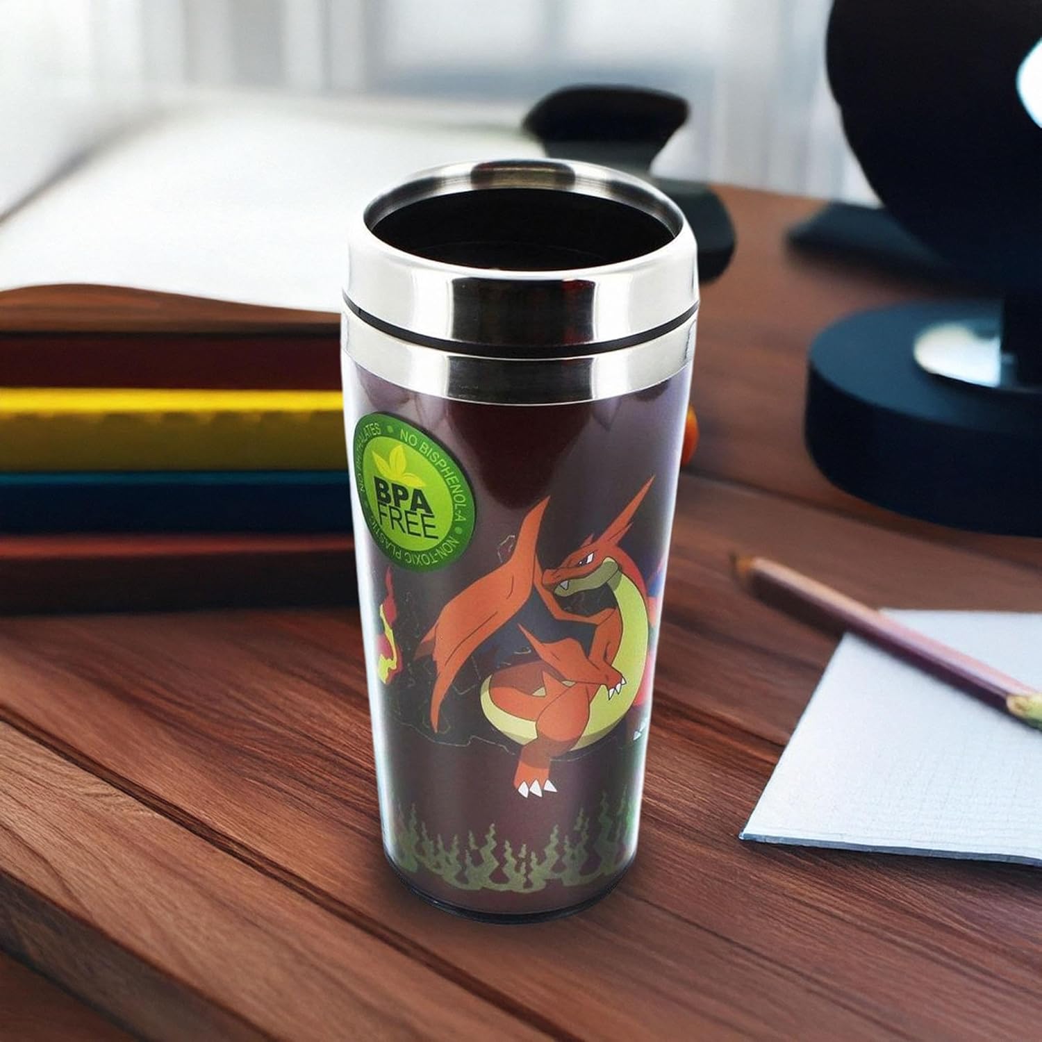 Pokemon Mega Charizard Y 16oz Travel Cup - Image 4