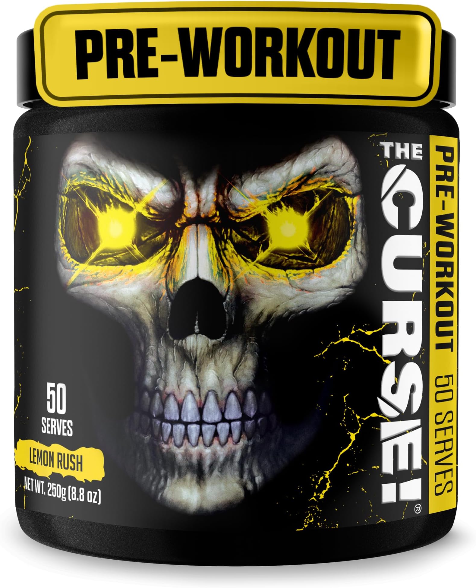 The Curse! Lemon Rush Pre Workout Powder with Creatine – Extreme Energy Preworkout for Men & Women – 50 Servings – L Citrulline, Beta Alanine & Caffeine for Pump, Strength & Focus