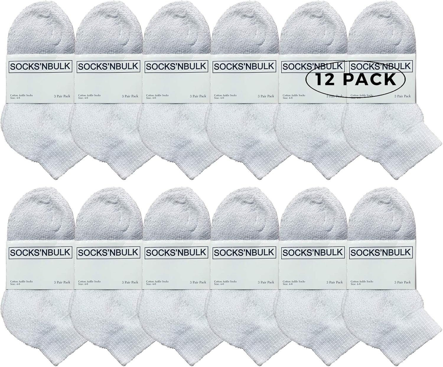Yacht & Smith Kids Ankle Wholesale Bulk Pack Athletic Sports Socks